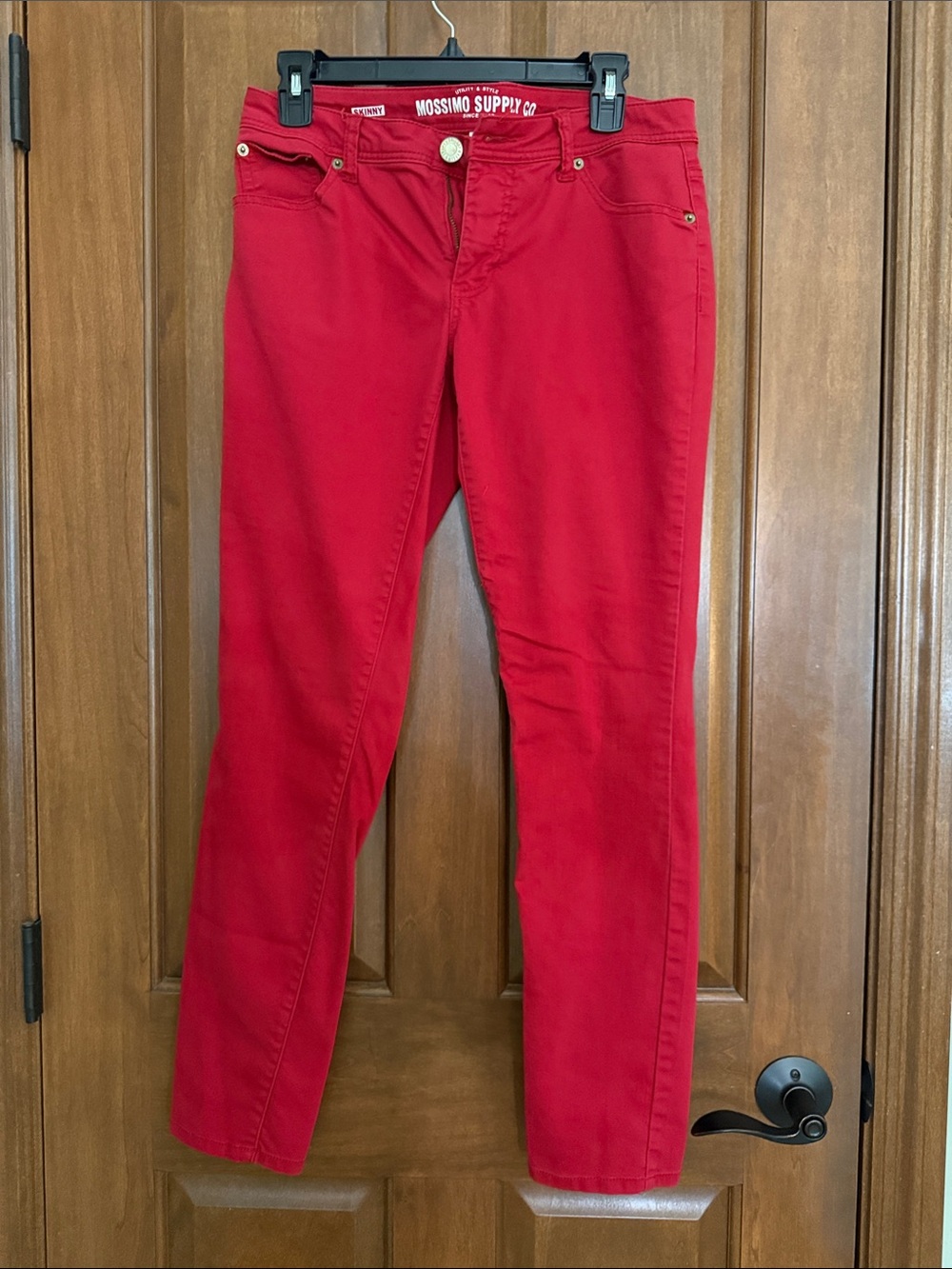 Mossimo Supply Co. Women's Bright Red Skinny Jeans
